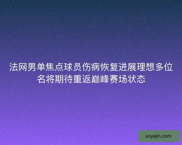 法网男单焦点球员伤病恢复进展理想多位名将期待重返巅峰赛场状态 法网男单焦点球员伤病恢复进展理想多位名将期待重返巅峰赛场状态